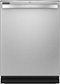 GE - Top Control Built-In Dishwasher with Tub, 50dBA - Stainless Steel-Front_Standard