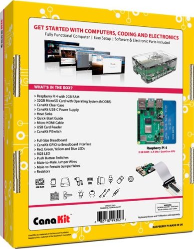 CanaKit Raspberry Pi 4 2GB Ultimate Maker Kit - Clear WORLDWIDE DELIVERY