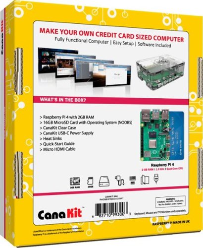 CanaKit Raspberry Pi 4 2GB Starter Kit - Clear WORLDWIDE DELIVERY