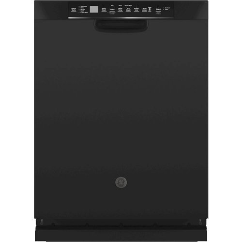 GE - Front Control Built-In Dishwasher with Stainless Steel Tub, 48 dBA - Black
