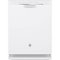 GE - 24" Front Control Built-In Dishwasher with Stainless Steel Tub, 59 dBA - White-Front_Standard