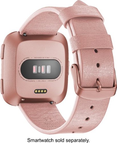 Platinum™ Leather Watch Band for Fitbit Versa 2, Fitbit Versa and Fitbit Versa Lite - Pink WHERE TO BUY
