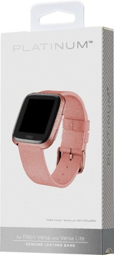 Platinum™ Leather Watch Band for Fitbit Versa 2, Fitbit Versa and Fitbit Versa Lite - Pink BUY ONLINE