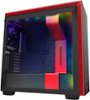 NZXT - H710i eATX Mid-Tower Case with Tempered Glass - Red/Matte Black-Front_Standard