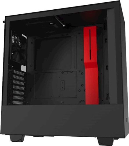 NZXT - H510 Compact ATX Mid-Tower Case with Tempered Glass - Red/Matte Black