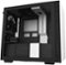 NZXT - H210 Mini ITX Tower Case with Tempered Glass - Black/Matte White-Front_Standard