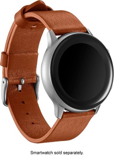 Platinum™ - Leather Band for Samsung Galaxy Watch Active, Active2, Watch3, 4, Watch4 Classic, Galaxy Watch5 and Watch5 Pro - Copper