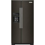 KitchenAid - 22.6 Cu. Ft. Side-by-Side Counter-Depth Refrigerator - Black Stainless Steel With PrintShield Finish - Front_Standard