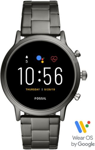 Fossil - Gen 5 Smartwatch 44mm Stainless Steel - Smoke with Smoke Stainless Steel Band