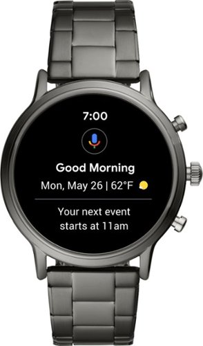 Fossil Gen 5 Smartwatch 44mm Stainless Steel - Smoke with Smoke Stainless Steel Band - (2019) BUY IN EUROPE