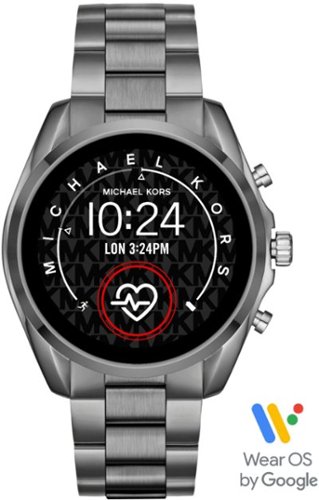 Michael Kors - Gen 5 Bradshaw Smartwatch 44mm Stainless Steel - Smoke With Smoke Band-Front_Standard 