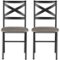 Walker Edison - X-Back Metal and Wood Dining Chair (Set of 2) - Gray Wash-Front_Standard