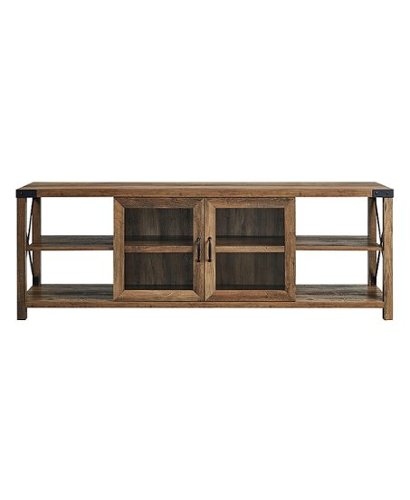 Walker Edison - Farmhouse TV Stand Cabinet for Most TVs Up to 78" - Rustic Oak
