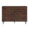 Walker Edison - 52" Modern 6-Drawer Dresser - Dark Walnut-Front_Standard
