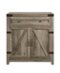 Walker Edison - Farmhouse Barn Door Accent Cabinet - Gray Wash-Front_Standard