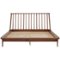 Walker Edison - Boho Solid Wood Queen Spindle Bed Frame - Caramel-Front_Standard