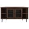 Walker Edison - Modern Corner TV Stand for Most TVs Up to 52" - Dark Walnut-Front_Standard