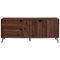 Walker Edison - Mid Century Modern TV Stand for Most Flat-Panel TV's up to 65" - Dark Walnut-Front_Standard