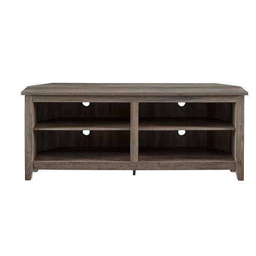 Walker Edison - Corner Open Shelf TV Stand for Most Flat-Panel TV's up to 60" - Grey Wash
