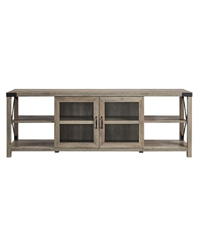 Walker Edison - Farmhouse TV Stand Cabinet for Most TVs Up to 78" - Gray Wash