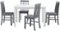 Walker Edison - Modern Rectangular 5-Piece Wood Kitchen Dining Set - White/Gray-Front_Standard