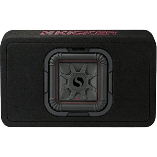 KICKER - Solo-Baric L7T 8" Single-Voice-Coil 4-Ohm Loaded Subwoofer Enclosure - Black-Front_Standard 