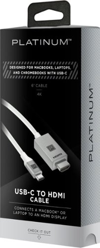 Platinum™ 6' USB-C to 4K HDMI Cable for MacBook, Chromebook or Laptops with a USB-C Port - Gray SHOP ONLINE