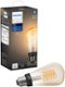 Philips - Hue Filament ST19 Bluetooth 60W Smart LED Bulb - White-Front_Standard