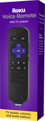Roku Voice Remote for Roku Players, Roku TV, and Roku Streambars - Black