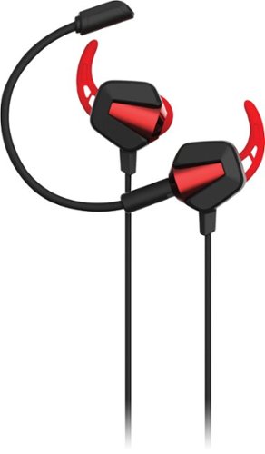 Alpha Gaming - Rocket Wired Stereo Gaming Earphones - Black/Red-Front_Standard 