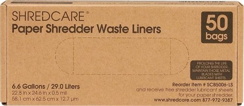ShredCare - Paper Shredder Bin Liners (50-Pack)