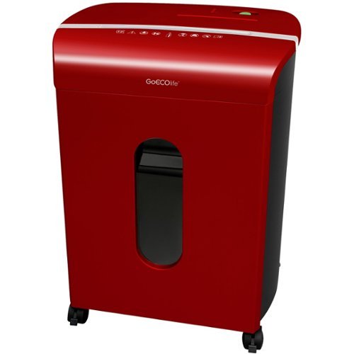 GoECOlife - Limited Edition 12-Sheet Microcut CD/Paper Shredder - Red-Front_Standard 