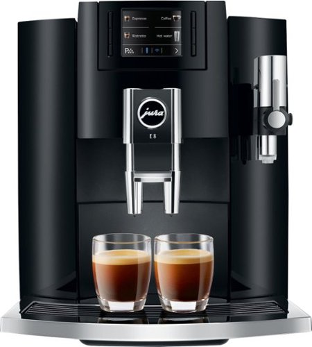 Jura - E8 12-Cup Automatic Coffee Machine - Piano Black