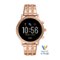 Fossil - Gen 5 Smartwatch 44mm Stainless Steel - Rose Gold with Rose Gold-Tone Stainless Steel Band - (2019)-Front_Standard