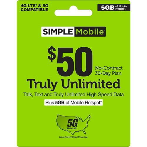 Simple Mobile - $50 Prepaid Payment Code [Digital]
