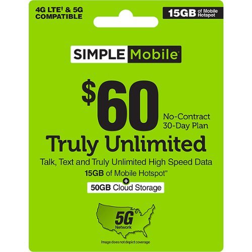 Simple Mobile - $60 Prepaid Payment Code [Digital]