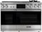 Dacor - Contemporary 6.6 Cu. Ft. Freestanding Double Oven Dual Fuel Four Part Convection Range with RealSteam, NG - Silver Stainless Steel-Front_Standard