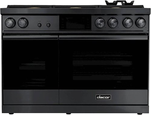 

Dacor - Contemporary 6.6 Cu. Ft. Freestanding Double Oven Dual Fuel Four Part Convection Range with RealSteam, NG - Graphite Stainless Steel