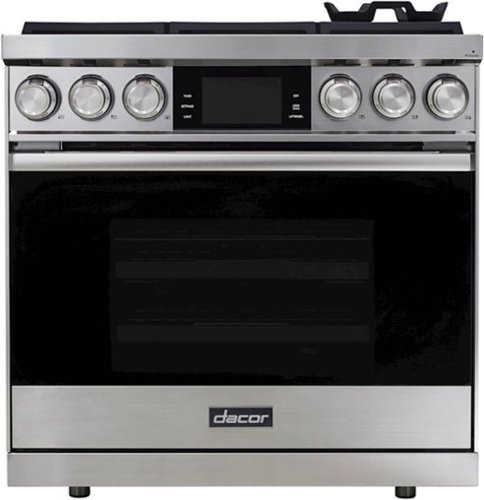 Dacor - Contemporary 4.8 Cu. Ft. Freestanding Dual Fuel Four Part Pure Convection Range with Steam-Assist Oven, Natural Gas - Silver Stainless Steel