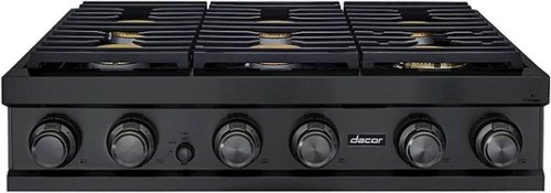 Dacor - Contemporary 36" Built-In Gas Cooktop with 6 Burners with SimmerSear™, Liquid Propane, High Altitude - Graphite stainless steel
