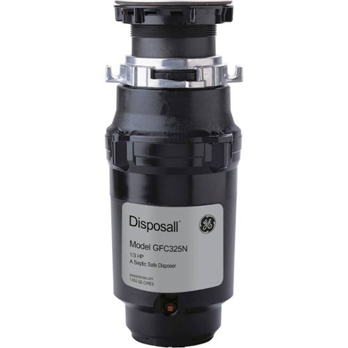 GE - 1/3 HP Continuous Feed Garbage Disposer - Black