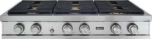 Dacor - Contemporary 48" Built-In Gas Cooktop with 6 Burners with SimmerSear™, Natural Gas, High Altitude - Silver stainless steel