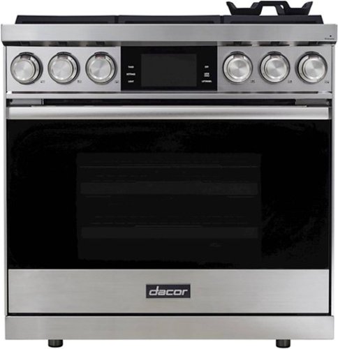 Dacor - Contemporary 4.8 Cu. Ft. Freestanding Dual Fuel Four Part Pure Convection Range with Steam-Assist, NG, High Altitude - Silver Stainless Steel