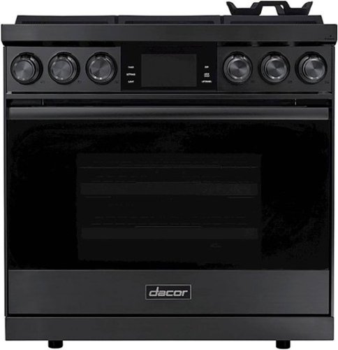 Dacor - Contemporary 4.8 Cu. Ft. Freestanding Dual Fuel Four Part Pure Convection Range with Steam-Assist, NG, High Altitude - Graphite Stainless Steel