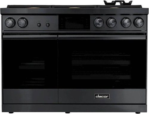 Dacor - Contemporary 6.6 Cu. Ft. Freestanding Double Oven Dual Fuel Four Part Convection Range with RealSteam, LP, High Altitude - Graphite Stainless Steel
