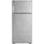 Front. GE - 16.6 Cu. Ft. Top-Freezer Refrigerator - Stainless Steel.