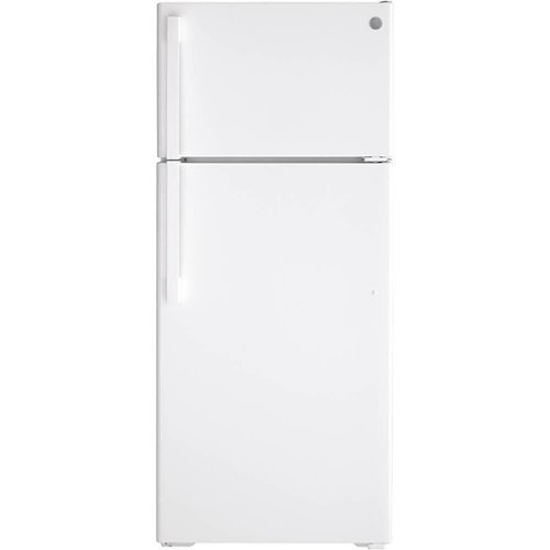 GE - 17.5 Cu. Ft. Top-Freezer Refrigerator - White-Front_Standard 