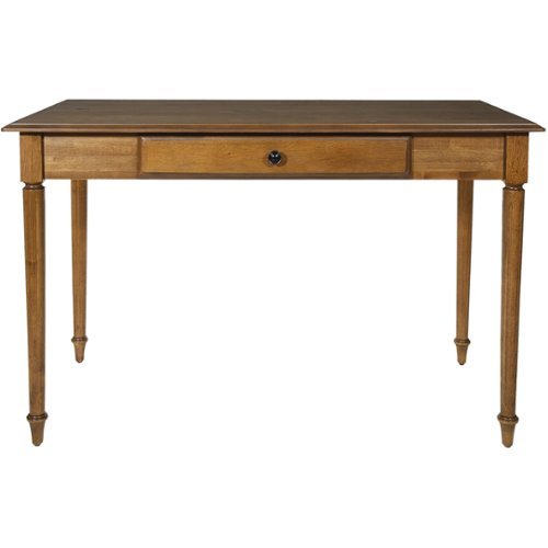 OSP Designs - Bandon Rectangular Traditional Wood 1-Drawer Table - Ginger Brown