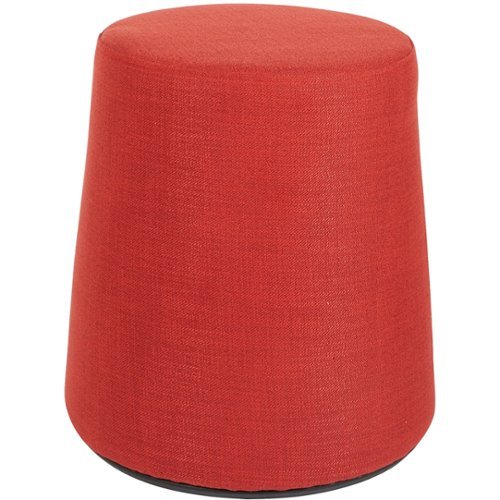 Office Star Products - Active Seat Round Contemporary Fabric Ottoman - Red