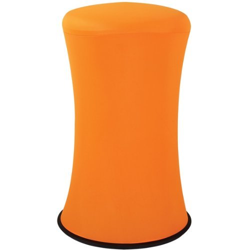 Office Star Products - Active Height Stool Round Modern Fabric Ottoman - Orange